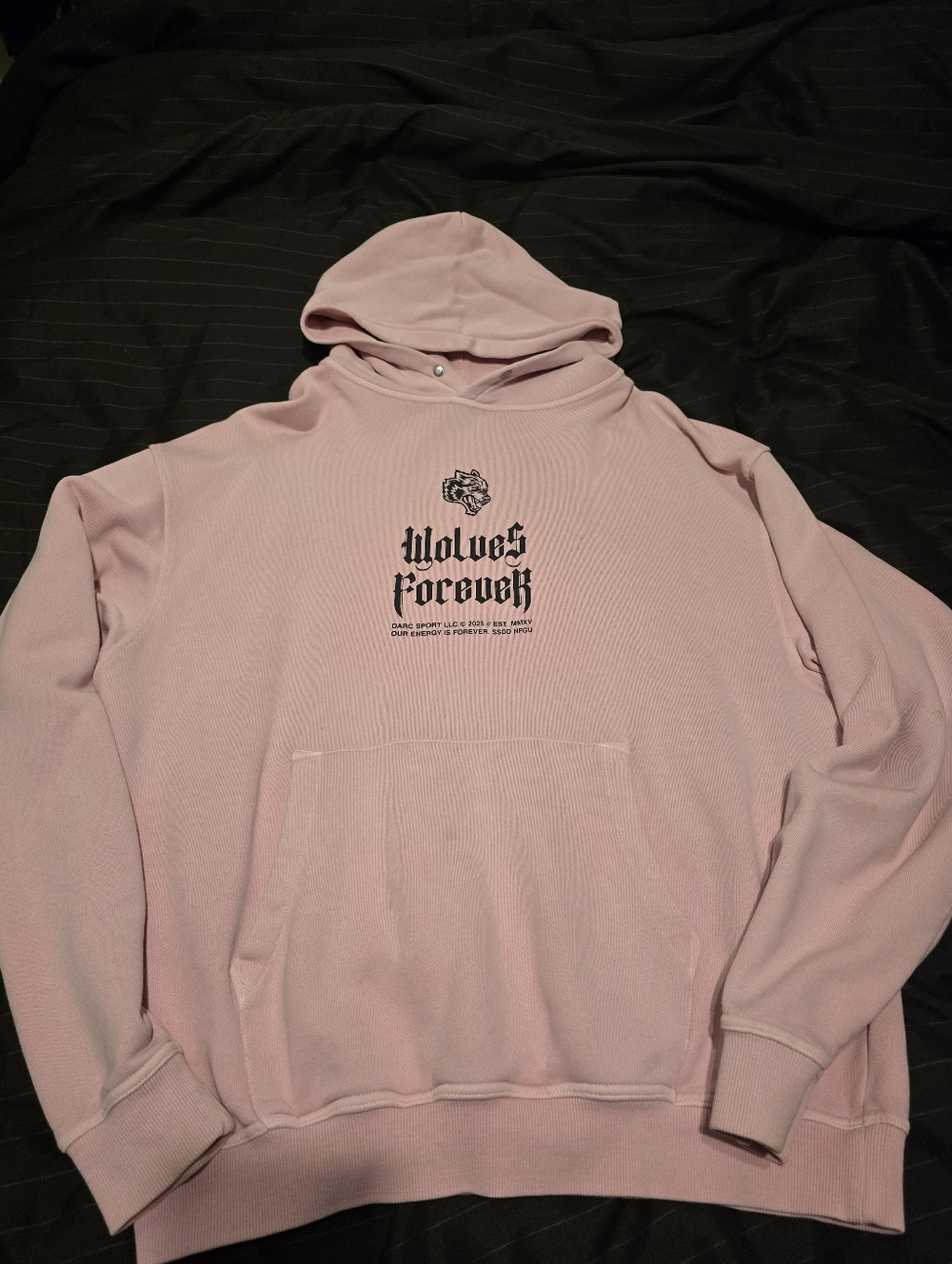 Wolves Forever Pink Graphic Hoodie